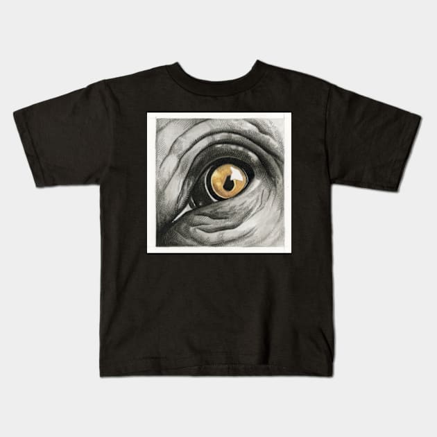 elephant eye Kids T-Shirt by blueicedjack